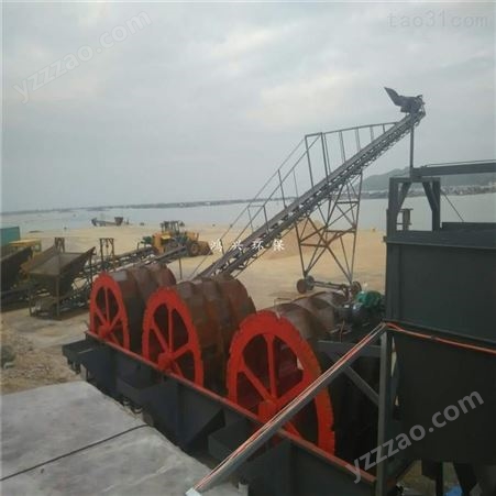 大型石粉洗砂机 洗砂设备设计方案 青州鸿兴洗砂机型号