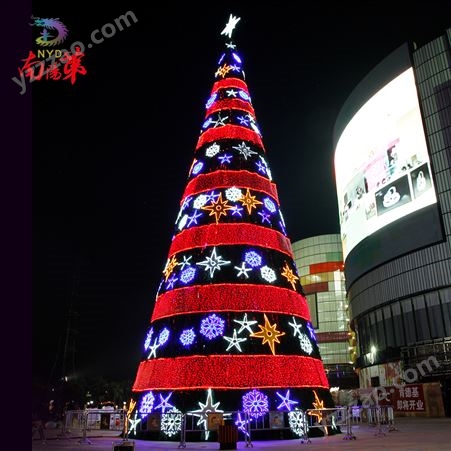 大型圣诞树定制户外酒店商场装饰设计 圣诞节美陈场景布置制作