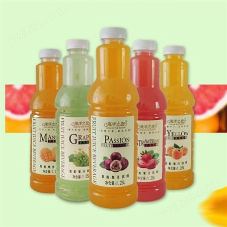 果肉果汁百香果黄桃芒果草莓味1.25Lx8果味果汁饮料