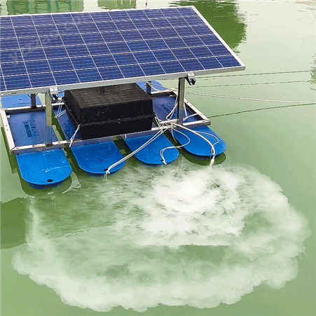 高溶氧量 净化污染物 河道太阳能微纳米曝气机