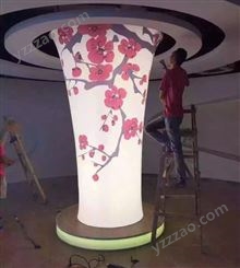 会议室软膜天花厂家北京艺冠装饰安装定制天花吊顶发光柱灯箱