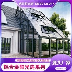 欧式别墅碳钢阳光房定制 铝合金封阳台 钢化玻璃房系统透明房安装