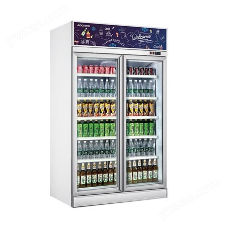 奥驰冷柜美宜佳款门冷藏展示冰柜多门饮料啤酒保鲜柜便利店冷柜