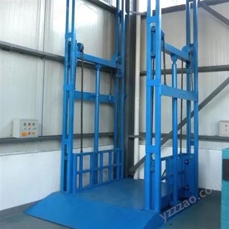 鑫百顺 导轨式升降机 定制1-5吨导轨货梯简易提升机液压升降平台