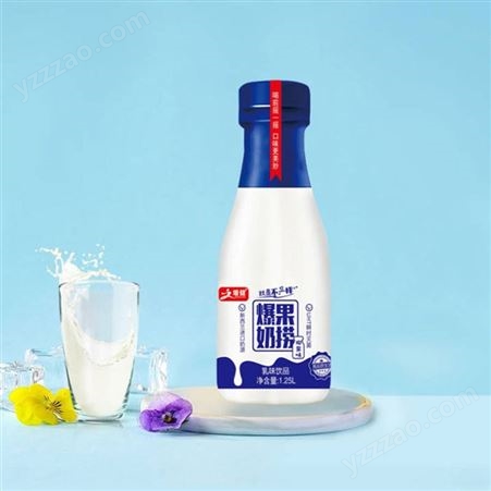 增健爆果奶捞黄桃味乳味饮品奶昔1.25L产品代理