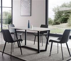 现代简约家用小户型意式岩板餐桌椅组合 一桌四椅JJ101