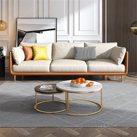 轻奢现代简约科技布沙发 客厅沙发组合大小户型 多尺寸可选-JJ036