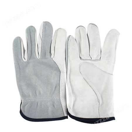 工厂直供羊皮司机手套手背二层羊皮耐磨耐热防护劳保工业手套供应