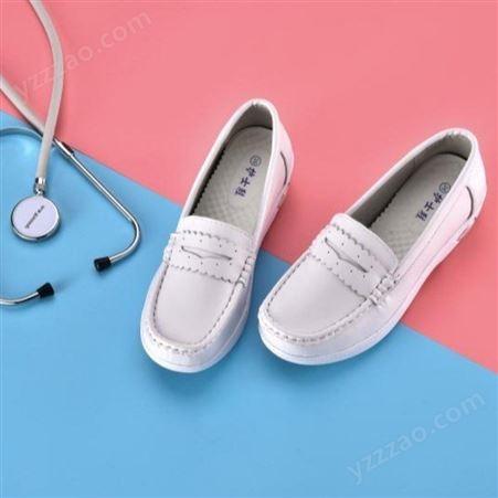 护士鞋白色舒适牛筋软底女装工鞋妈妈孕妇单鞋秋韩版上班白鞋坡跟
