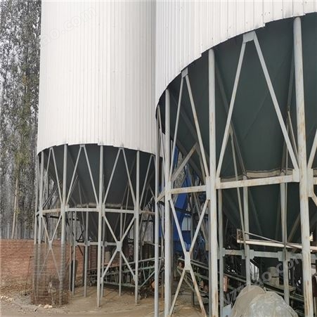 小麦存储仓 玉米钢板仓 饲料镀锌饲料塔焊接组装