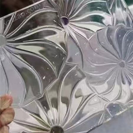 热熔玻璃 隔断钢化玻璃背景墙 水纹压铸艺术玻璃定制