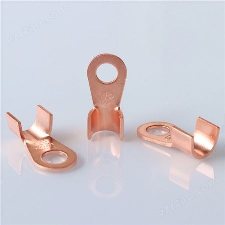 铜鼻子 接线端子 紫铜连接固定电缆 加厚 开口电线铜接头