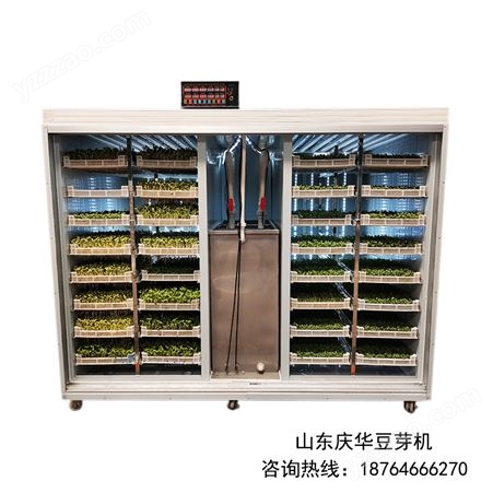 庆华家用豆芽机 全自动豆苗机 大型喷淋设备淋水机 育苗机器