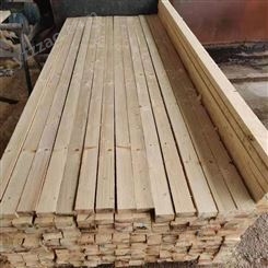 建亿建筑白松木方工地用料原木加工常规工程方木不开裂安装简便