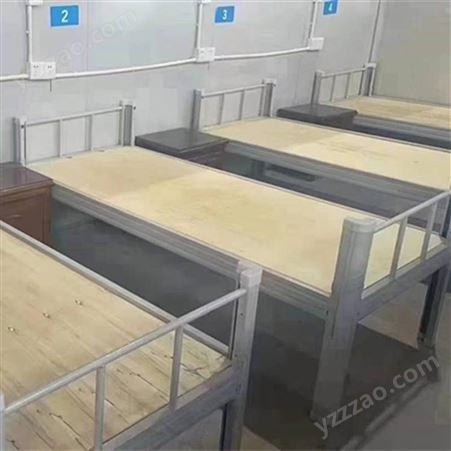 铁质型材木板床 四川方舱工地折叠床 简易单人床位 硬板床