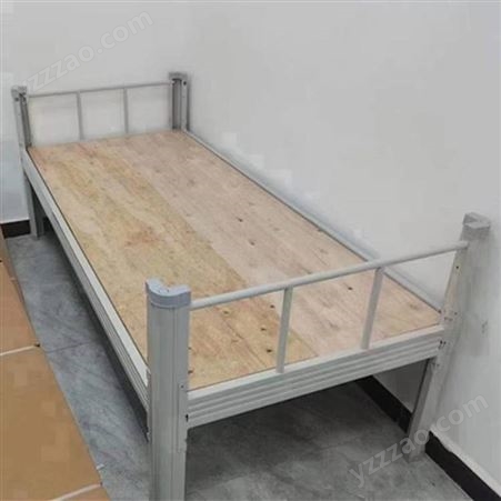 铁质型材木板床 四川方舱工地折叠床 简易单人床位 硬板床