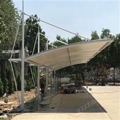 丹东市充电桩车棚膜结构遮阳棚工程