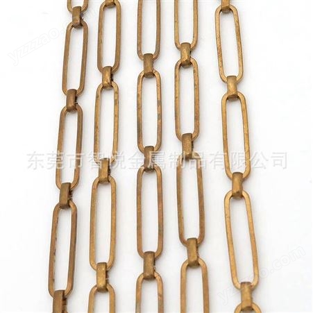 黄铜十字链方形扁椭圆链个性时尚项链手链东莞智悦金属来图订购