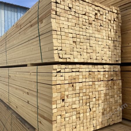 良美建材 辐射松木方木材加工厂 4×6建筑方木 工程桥梁用