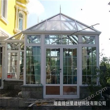 阳光房隔音隔热玻璃房 别墅屋顶 露台 门窗定制