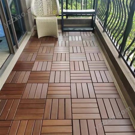 防腐木地板户外阳台改造自铺庭院露台实木拼接地板