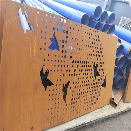 q345nh耐候板定制 诺派耐候钢板红锈雕刻加工 园林景观用