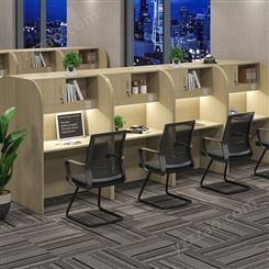 办公家具现代简约4/6/人位职员桌加大桌面独立空间板式办公桌椅组合办公桌JY-GZ-077