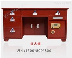 上海办公家具 全钢加厚保险桌带保险柜财务收银商用投币电子密码办公桌JY-SZ-012