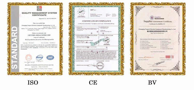 Tongrui DIR certificates